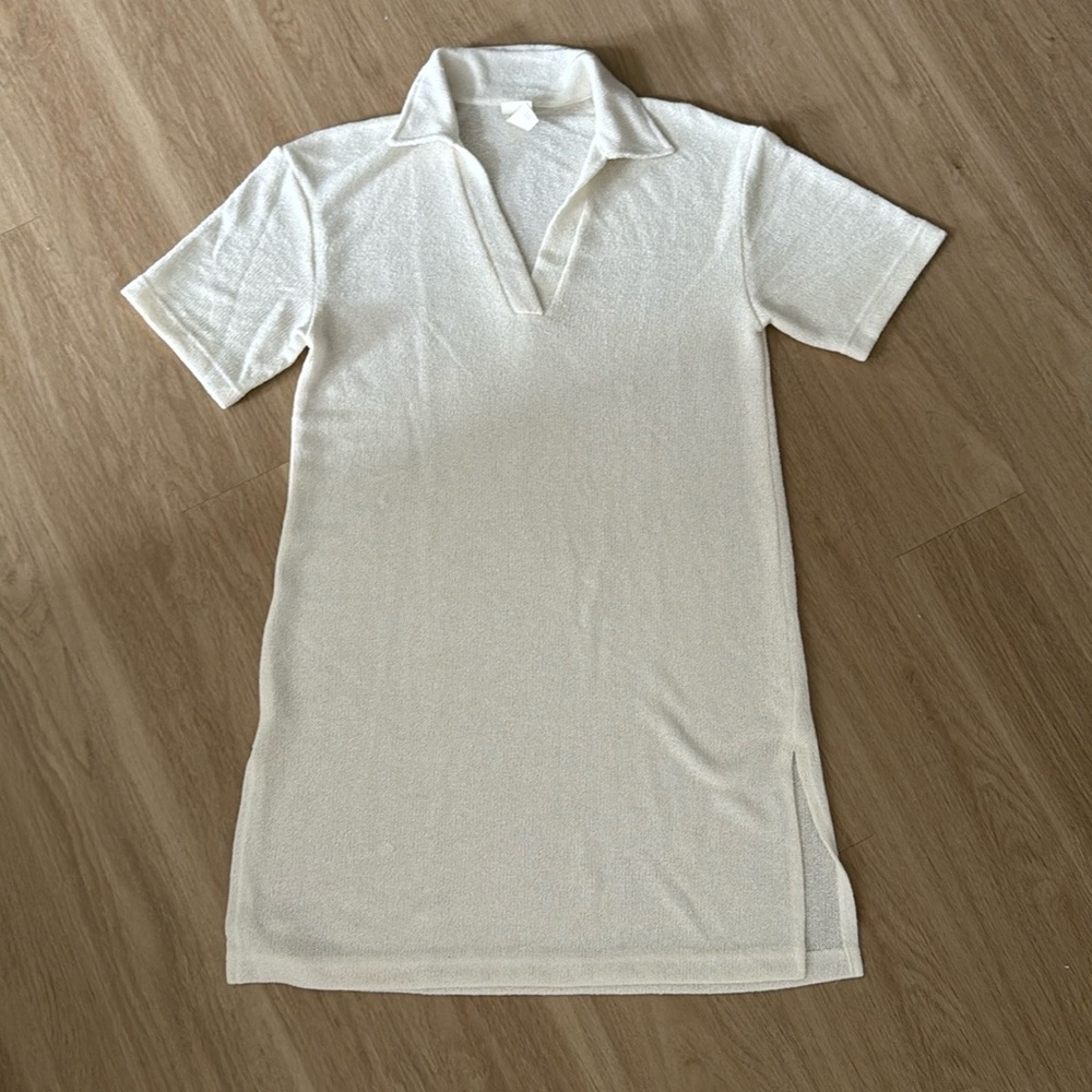 H&M Terry Cloth Coverup in Cream